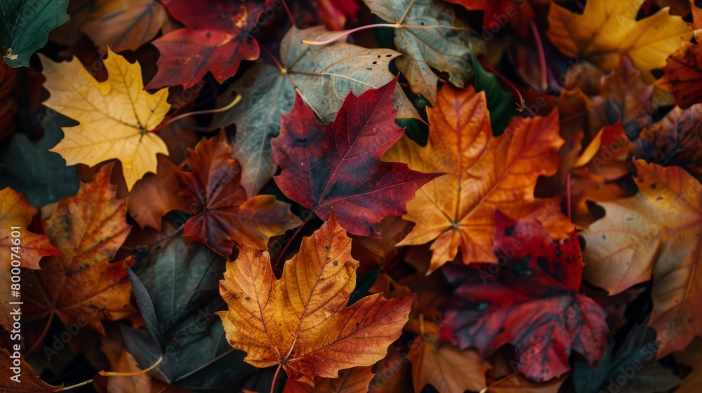 Rich Tapestry of Fallen Autumn Leaves Rich Tapestry of Fallen Autumn Leaves