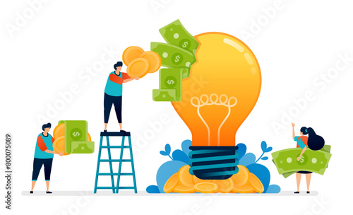 illustration of idea to encourage people to save and be financially literate
