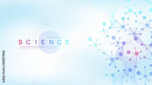 DNA Abstract Background Structure For Science Research and Gene genetic, Healthcare, and Medicine Design. Vector Illustration