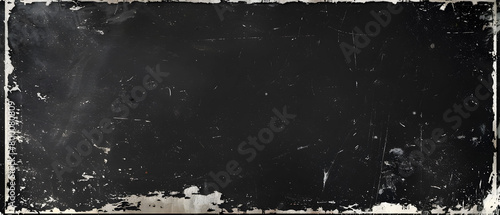 Antique Black Trading Card with Worn-Out White Edges, Ideal for Texture and Background Use © PLATİNUM