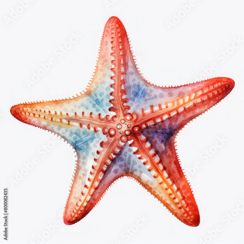 Watercolor Popular Starfish  clipart Illustration  Generative Ai