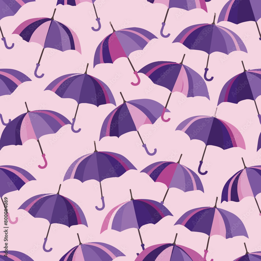 a lot of purple and pink umbrellas on a pink background
