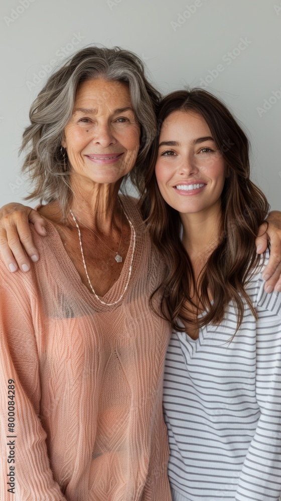 Fototapeta premium Portrait of mother and daughter