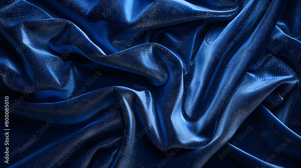 Elegant Blue Velvet Texture with Luxurious Fabric Folds in High-End Fashion and Design Elegant Blue Velvet Texture with Luxurious Fabric Folds in High-End Fashion and Design