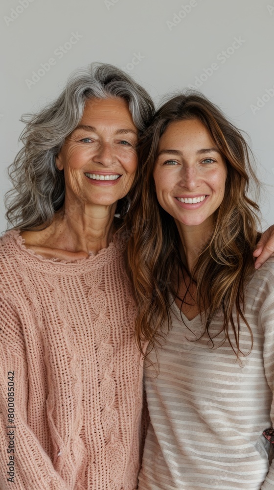 Portrait of mother and daughter Portrait of mother and daughter