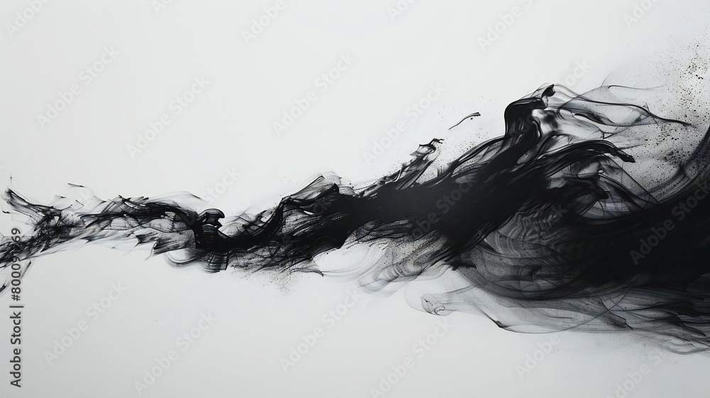 The artistry of movement captured in sweeping black brush strokes on a clean white canvas. The artistry of movement captured in sweeping black brush strokes on a clean white canvas.