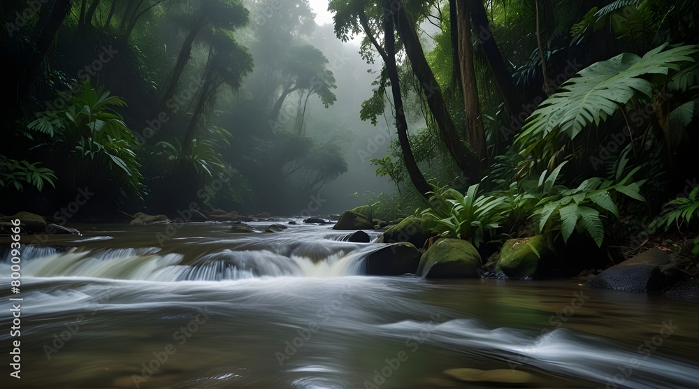 Creek in rain forrest.generative.ai Creek in rain forrest.generative.ai