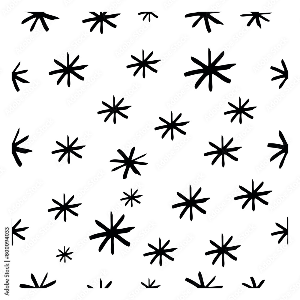 background, star, seamless simple vector hand draw sketch doodle