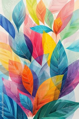 abstract pattern with colored pencil lines. ai generated