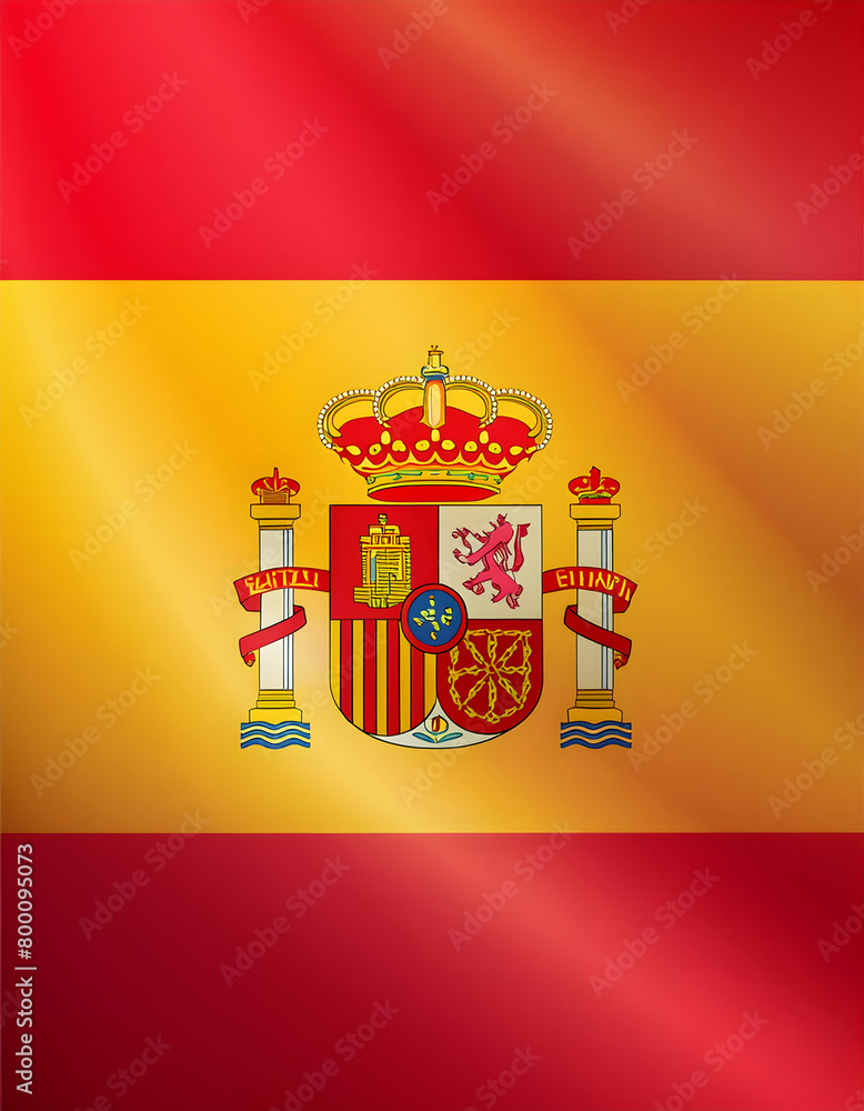 Fototapeta premium Hyper-realistic wallpaper of Spain flag