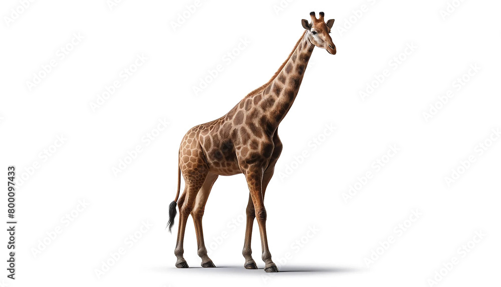 Naklejka premium giraffe isolated on white background