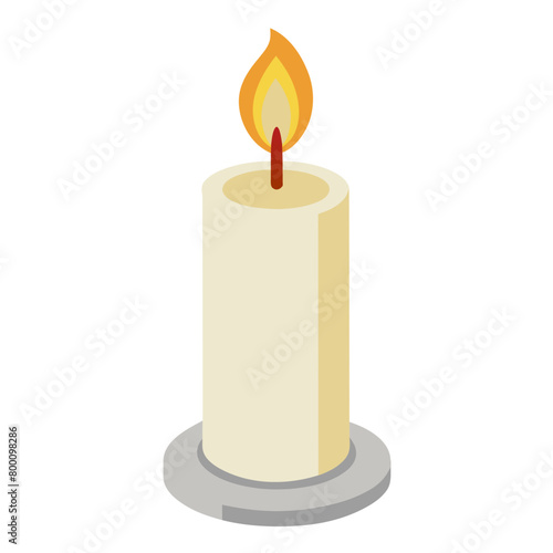 candle, icon, vector illustration