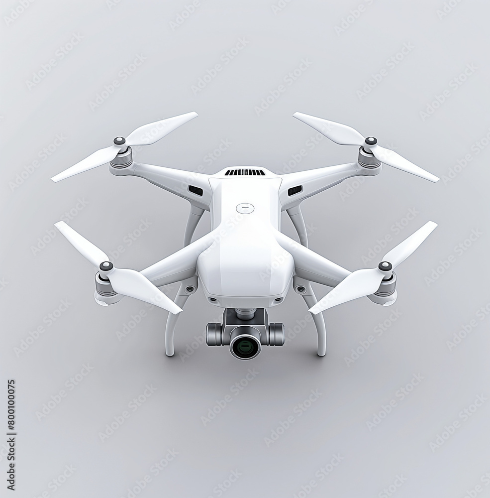Drone camera isolated on white background Drone camera isolated on white background