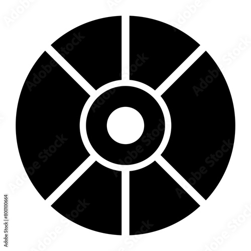 Compact disk glyph icon