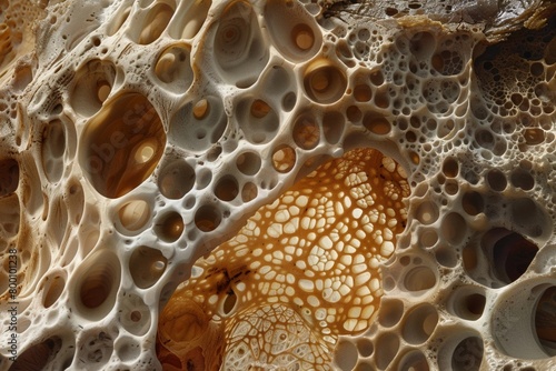 Microscopic cross-section of a bone. photo