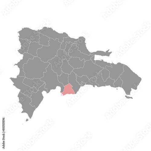 Peravia Province map  administrative division of Dominican Republic. Vector illustration.