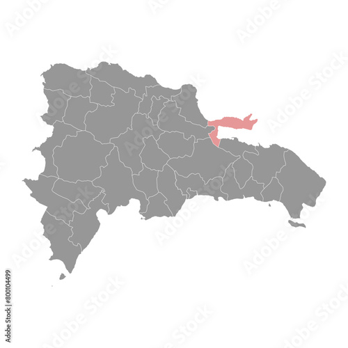 Samana Province map, administrative division of Dominican Republic. Vector illustration.