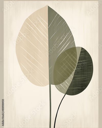 Geometric Wall Decor Minimalist Beige Green