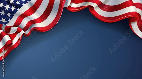 Patriot Day with USA America Flag Presentation Background - Banner with Vector Concept

