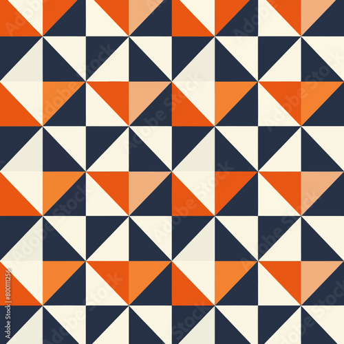 an orange and black triangle pattern on a white background
