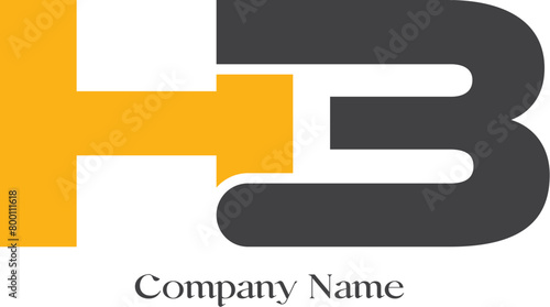 HB Letter Initial Logo Design Template Vector Illustration,logotype icon HB