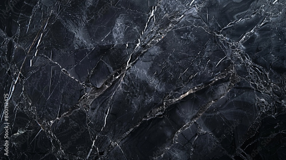 Sophisticated Luxury of Black Marble with White Veining Sophisticated Luxury of Black Marble with White Veining