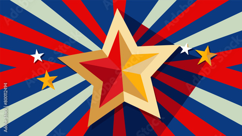The stars shine brightly against a backdrop of bold stripes creating a striking and impactful stars and stripes art project.. Vector illustration