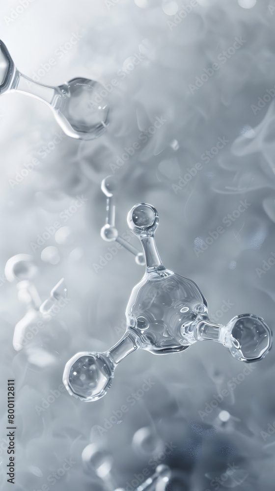 Molecular model. 3d illustration. Abstract scientific background.Crystal Clear Molecular Dance: A Symphony of Science and Art Molecular model. 3d illustration. Abstract scientific background.Crystal Clear Molecular Dance: A Symphony of Science and Art