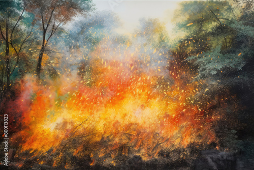 火, 炎, 木, 森, 火事, 火災, 山火事, 災害, fire, flames, trees, forest, wildfire, disaster photo