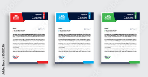 Corporate letterhead template design.