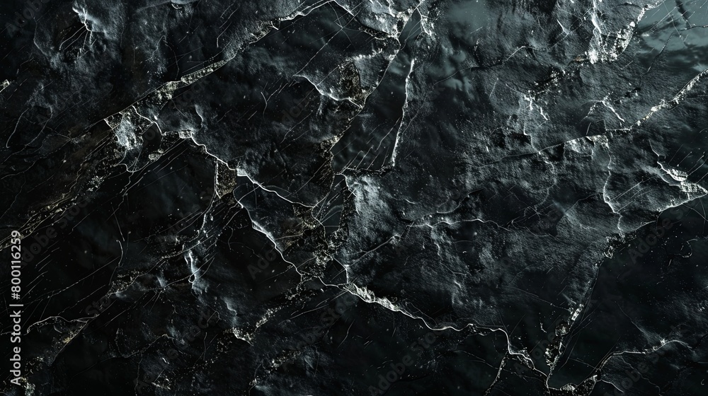 Naklejka premium Sophisticated Luxury of Black Marble with White Veining