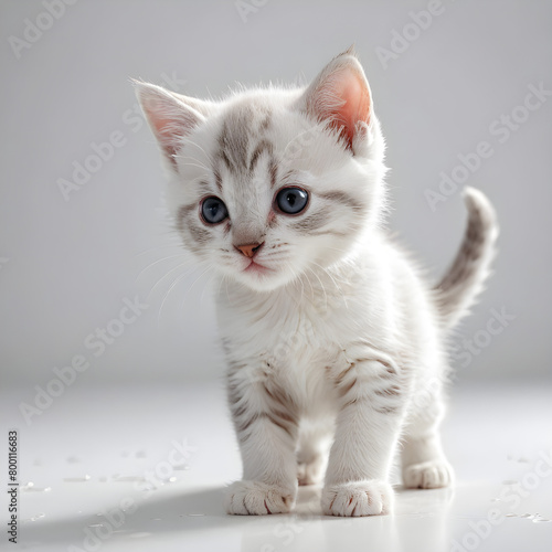 british kitten on white background