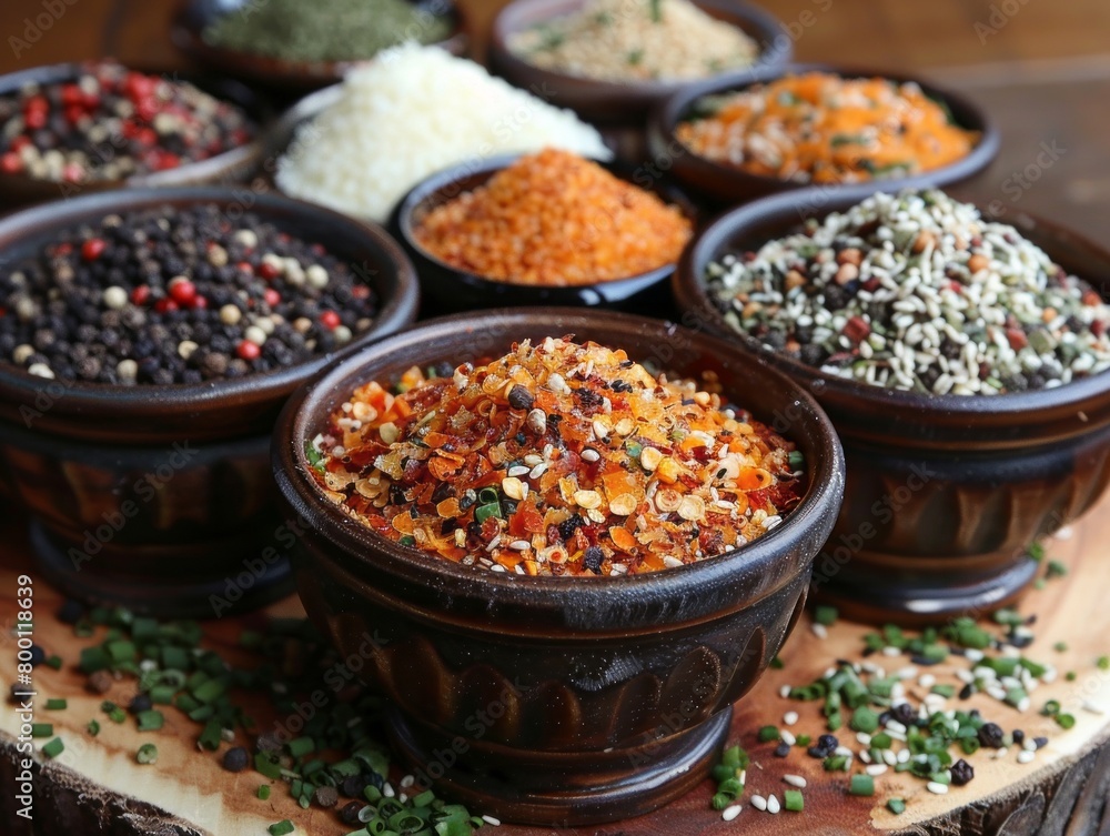 Organic Japanese Seven Spice Shichimi in a Bowl Organic Japanese Seven Spice Shichimi in a Bowl
