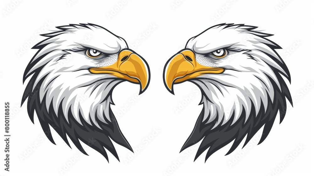 Vector clipart illustration portrait of a bald eagle. Vector clipart illustration portrait of a bald eagle.
