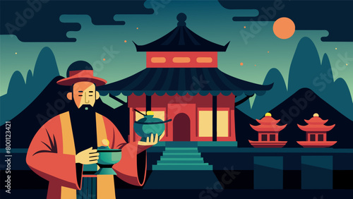 The first sip of the oolong tea transported us to a dimly lit tea house in ancient China as we imagined the stories of the tea merchants who traveled. Vector illustration