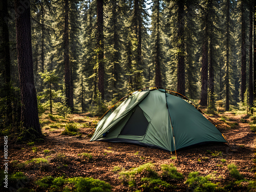 Camping in the forest  setting up camping tents  camping in the wilderness  outdoor sports  getting close to nature