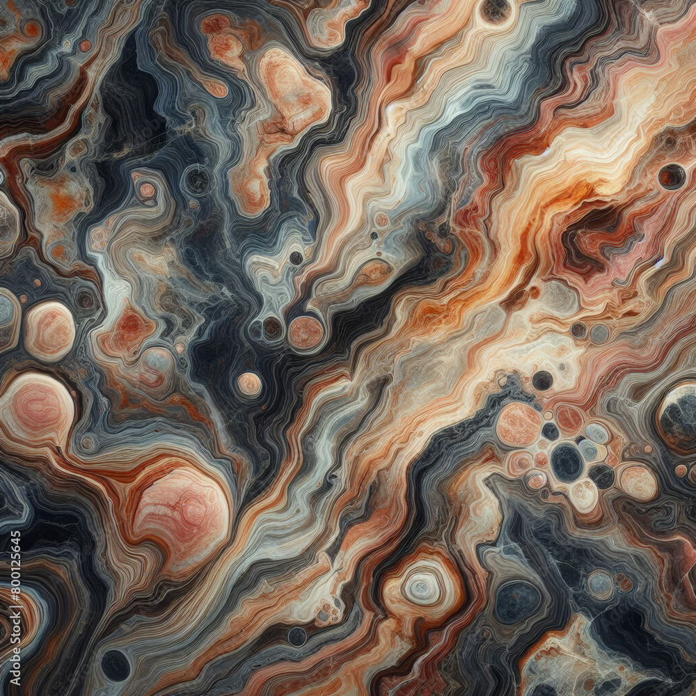 Obraz premium Marble wavy multicolored wild stone texture.