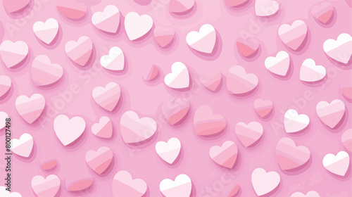 Many hearts on pink background. Seamless pattern