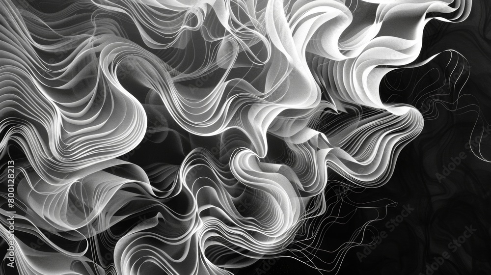 Black and White Swirling Pattern Black and White Swirling Pattern