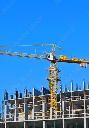 Construction site with formwork