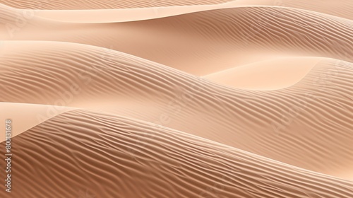 Closeup image of intricate patterns on sand dunes created by the desert winds suitable for studies on natural processes and geomorphology photo