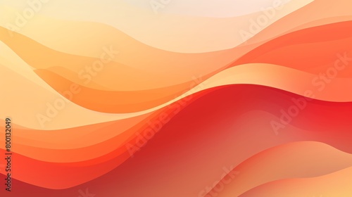 Dynamic abstract wave illustration in a gradient of sunset colors providing a peaceful and artistic vibe for decor