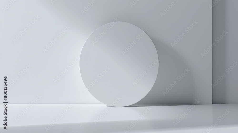 3D rendering of a white circle on a white background 3D rendering of a white circle on a white background