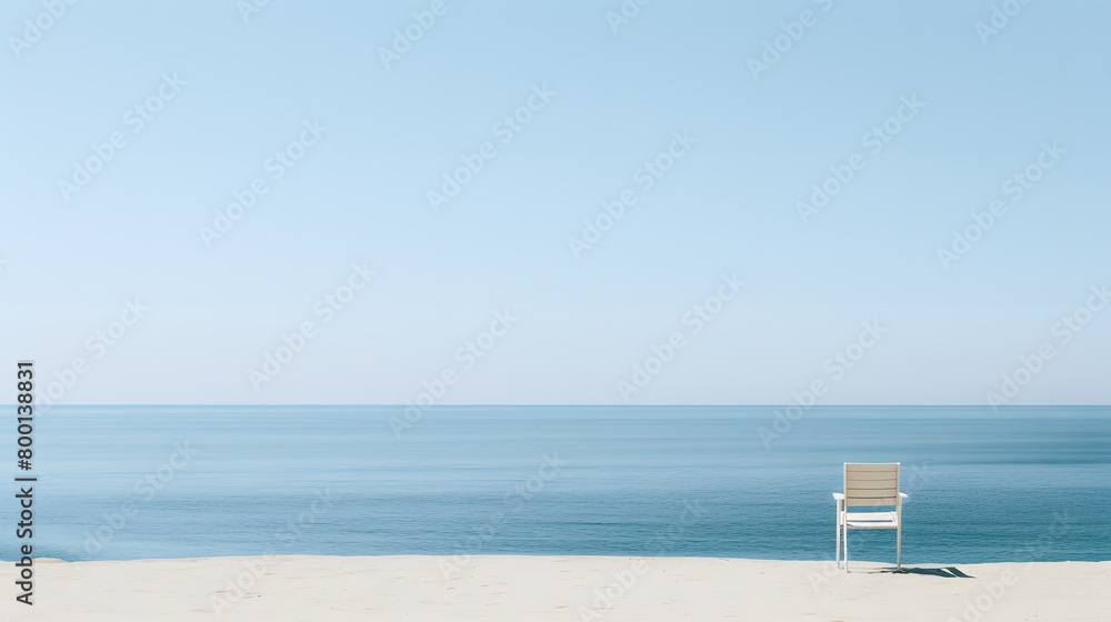 Fototapeta premium beach chair on the beach