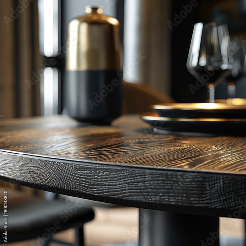 mordren Dinning table close view for product mockup 