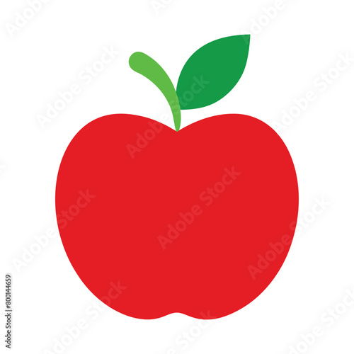 Apple icon vector. Red apple logo isolated on white background