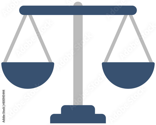 Scales of justice flat icon isolated on white background. photo