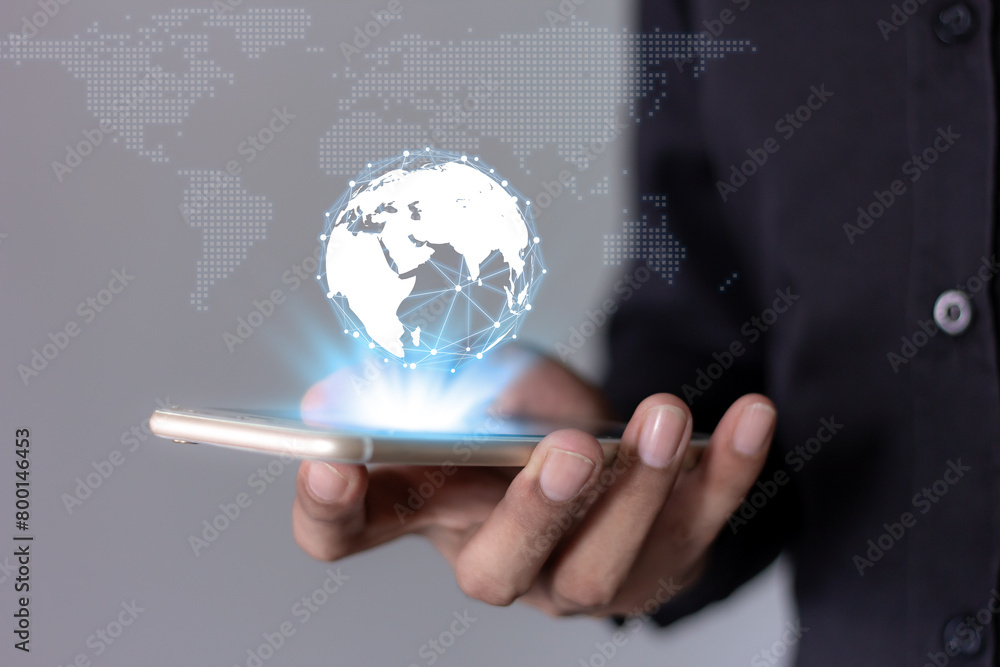 Interconnect, Interconnected Concept; Technology digital marketing, Financial and banking Interconnect, Interconnected Concept; Technology digital marketing, Financial and banking