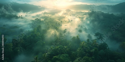 Breath-taking Aerial Photograph of the Jungle. Atmospheric Wilderness Photo. Nature Background.                         RocknRoller Studios