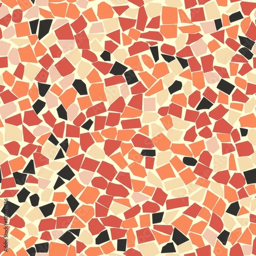 Warm Terracotta Mosaic Texture for Elegant Background Design